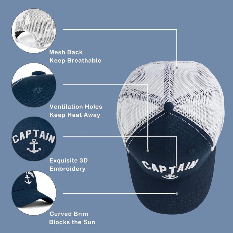 singwe Outdoor Hat Captain Hats Hunting Hat Biggfoot Hat Mountain Baseball Cap Sailing Trucker Hat for Men Women - Image 4